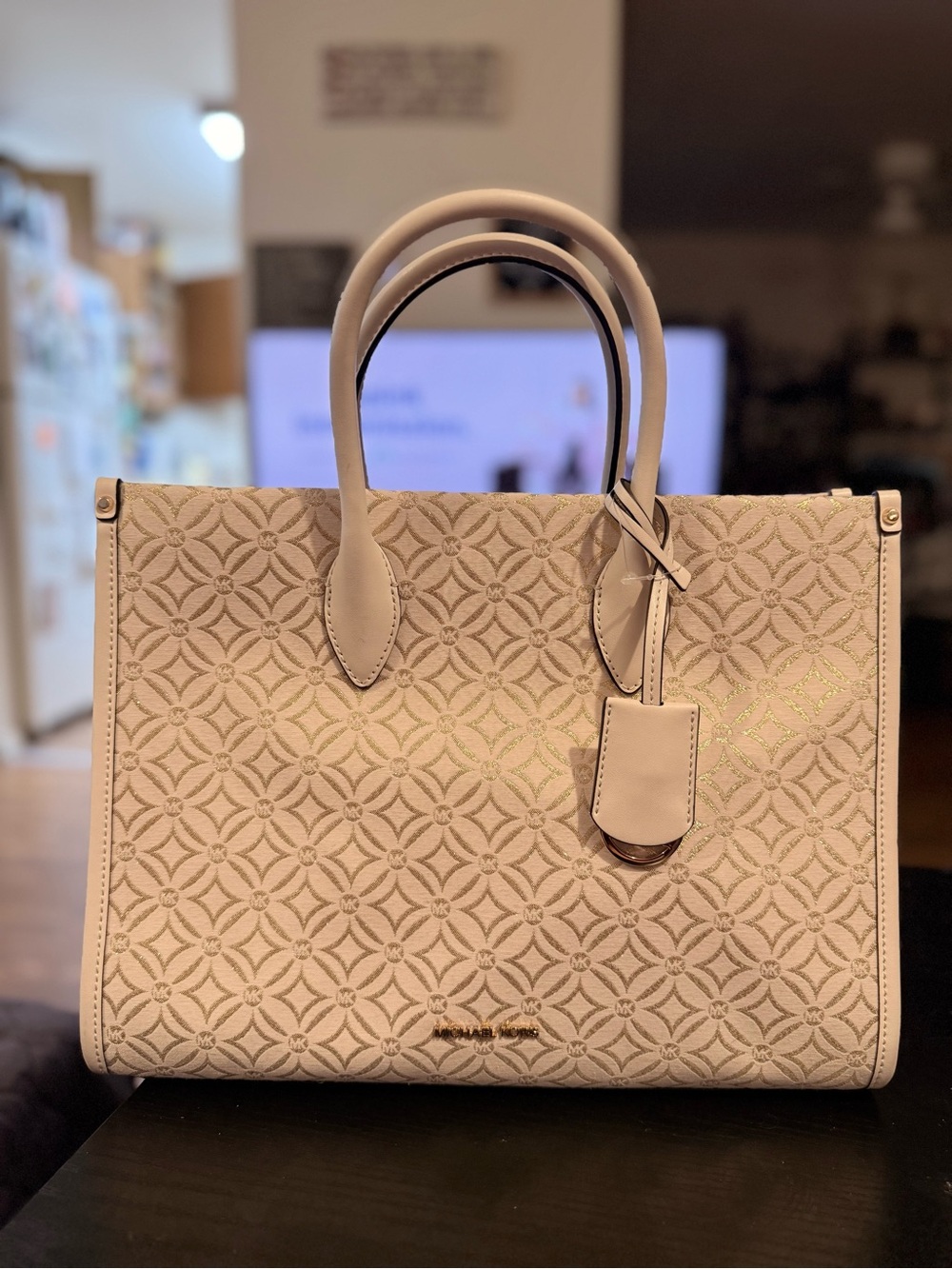 Michael Kors Cream & Gold Tote Bag